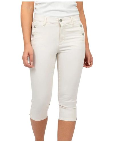 2-Biz Cropped Jeans - White