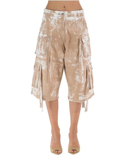 ANDREA ADAMO Cropped Trousers - Natural
