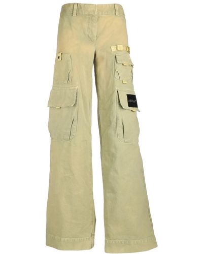 Off-White c/o Virgil Abloh Trousers > wide trousers - Vert