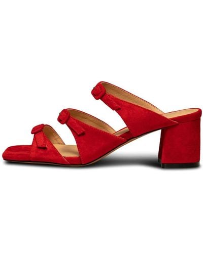 Shoe The Bear Heeled Mules - Red