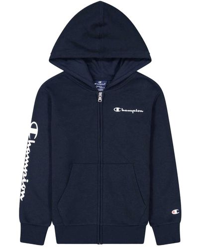 Champion Felpa hooded full zip sweatshirt - Blu