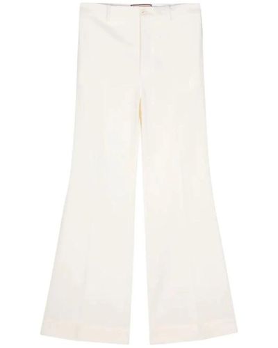 Plan C Wide Trousers - White