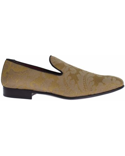 Dolce & Gabbana Seidenbarock-loafers - gelbgold