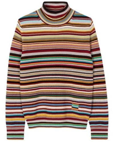 PS by Paul Smith Signature stripe maglione collo alto - Multicolore