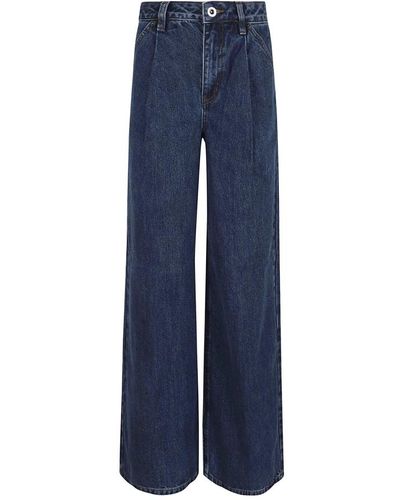 Self-Portrait Stilvolle wide leg denim jeans - Blau