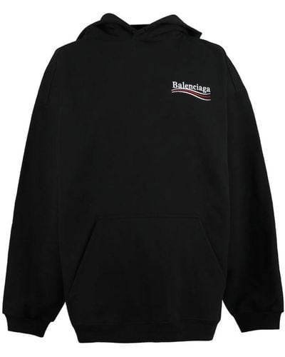 Balenciaga Logo print hoodie - schwarz