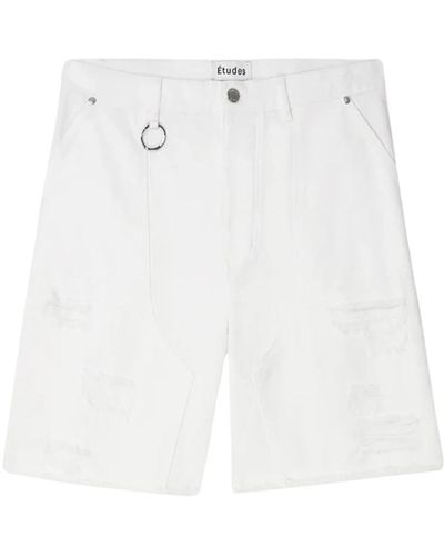 Etudes Studio Denim friche shorts - Bianco