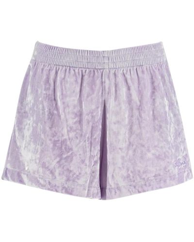 Mc2 Saint Barth Chenille bestickte shorts - Lila