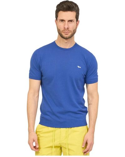 Harmont & Blaine Blaues t-shirt mit klaren linien