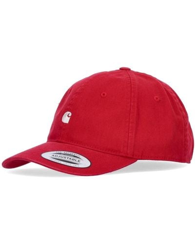 Carhartt Madison logo cap - gebogener schirm - Rot