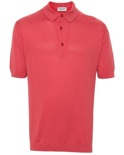 John Smedley Tops > polo shirts - Rouge