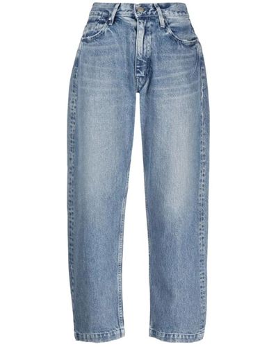Tanaka Hellblaue zerrissene baggy-fit denim jeans