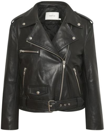 Gestuz Leather jackets - Nero