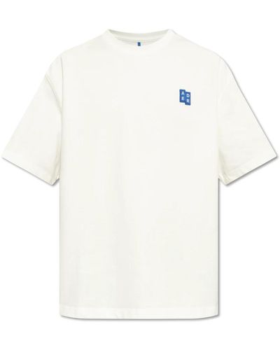 Adererror T-shirt mit logo - Weiß