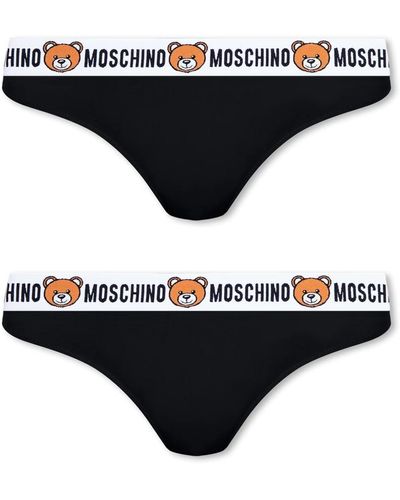 Moschino Pack de 2 tangas de marca - Negro