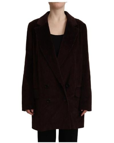 Dolce & Gabbana Bordeaux corduroy cotton giacca blazer oversized jacket - Nero