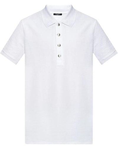 Balmain Polo Shirts - White