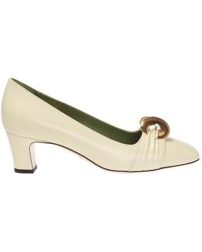 Gucci Zapato de tacón medio blanco vintage - Metálico