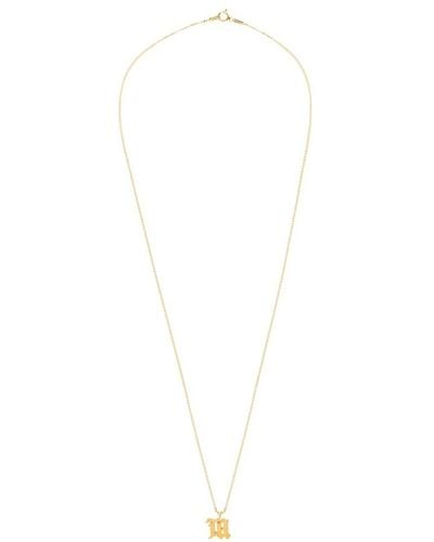 MISBHV Gold necklace with monogram - Bianco
