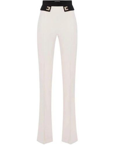 Elisabetta Franchi Straight Pants - White