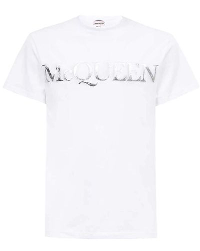 Alexander McQueen Weißes t-shirt - regular fit - 100% baumwolle