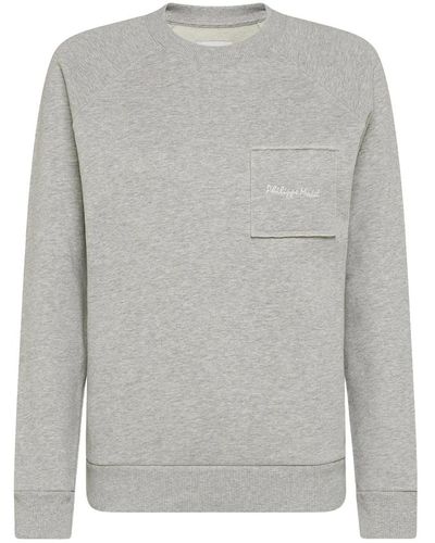 Philippe Model Zeitgenössischer französischer Stil Crew Sweatshirt - Grau