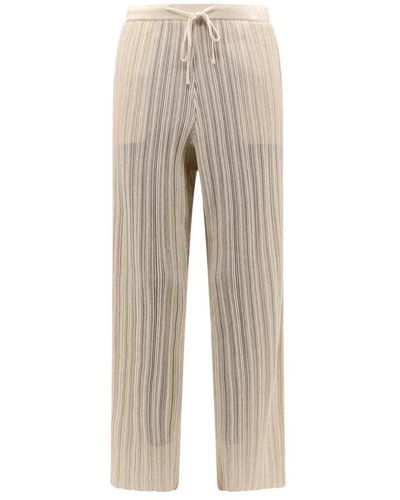 LE17SEPTEMBRE Wide Trousers - Natural