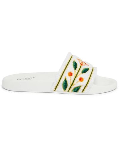 Casablanca Shoes > flip flops & sliders > sliders - Blanc