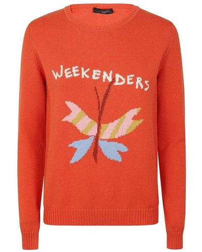 Weekend Round-Neck Knitwear - Orange