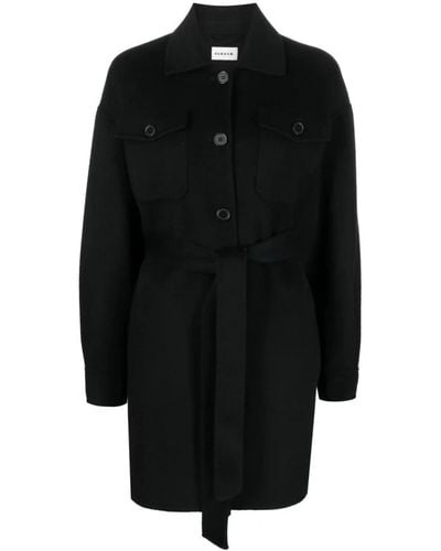 P.A.R.O.S.H. Coats > belted coats - Noir