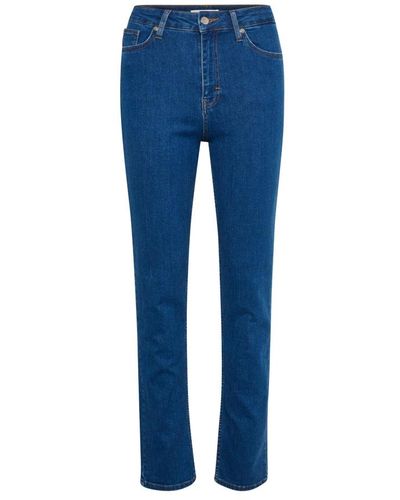Part Two Slim-fit high-waist jeans - Blau