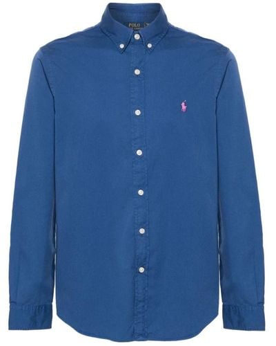 Ralph Lauren Blaues langarm-sportshirt,casual shirts