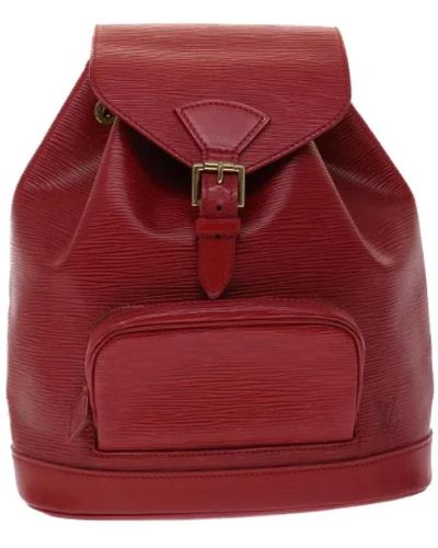Louis Vuitton Zaino louis vuitton montsouris in pelle rossa - Rosso