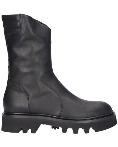 Pomme D'or Lace-Up Boots - Black