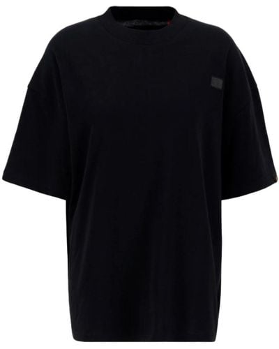 Alpha Industries T-shirt oversize con logo cuore - Nero