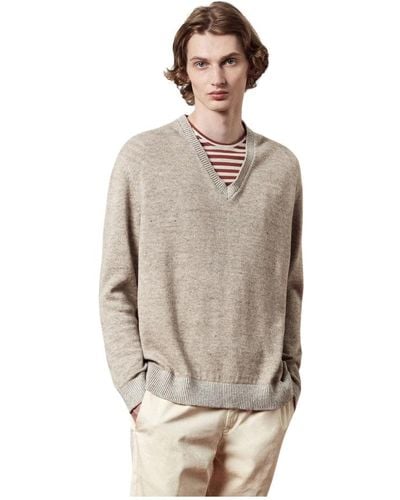 Massimo Alba Oversized maglione girocollo in lino/cashmere - Marrone