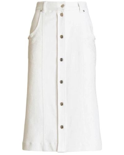 Etro Denim Skirts - White