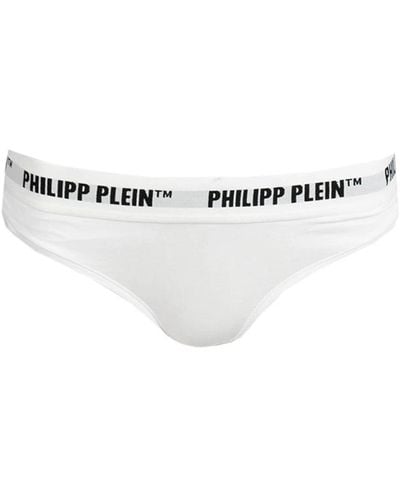 Philipp Plein Slip figi de alta calidad con banda de logotipo 2-pack - Blanco