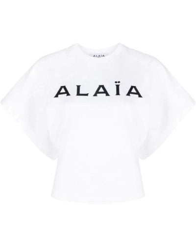 Alaïa Crop t-shirt - Weiß