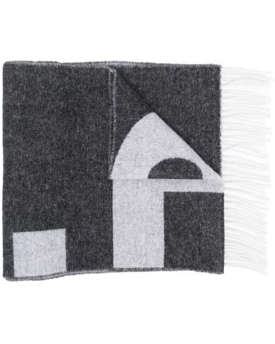 A.P.C. Malo schwarzer schal mit logo - Grau