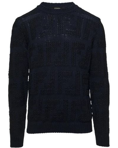 Fendi Round-neck knitwear - Blau