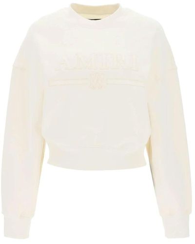 Amiri Sweatshirt mit logo-patch - Weiß