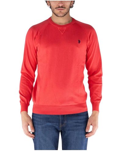 U.S. POLO ASSN. Round-Neck Knitwear - Red
