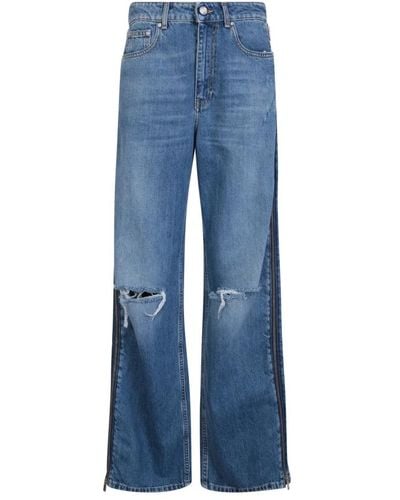 Stella McCartney Blaue vintage wasch jeans mit reißverschlussdetails