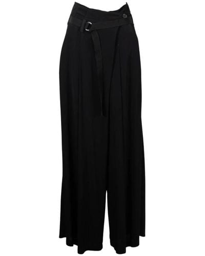 High Wide Trousers - Black
