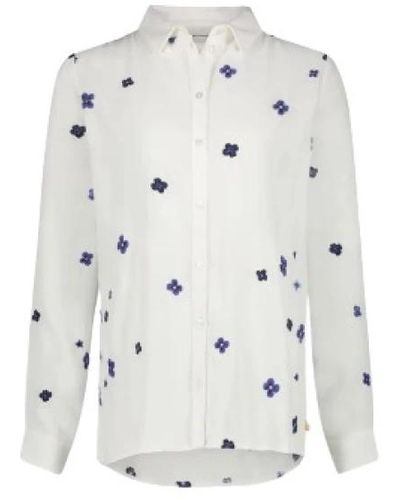 FABIENNE CHAPOT Blusa de viscosa bordada floral - Blanco