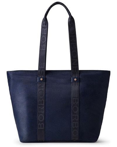 Borbonese Eco line shopper handbag - Blau