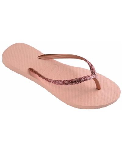 Havaianas Glitter ii flip flops,glitter slim flip flops für frauen - Pink