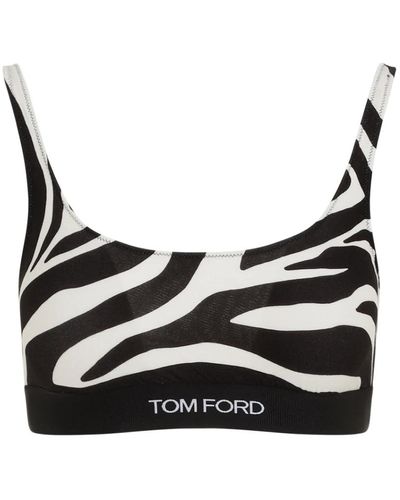 Tom Ford Zebra print bra nude neutrals - Schwarz