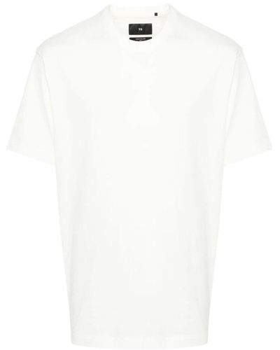 Y-3 Weiße baumwoll-t-shirts und polos